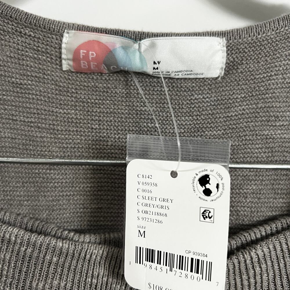 NWT Free People Beach Stockton Sweater Set | Sleet Grey | Size M - Picture 4 of 7